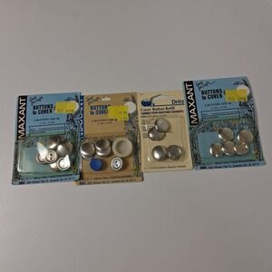 Vintage MAXANT & Dritz Buttons to Cover Lot Size 36 Refill Sewing Craft Supplies
